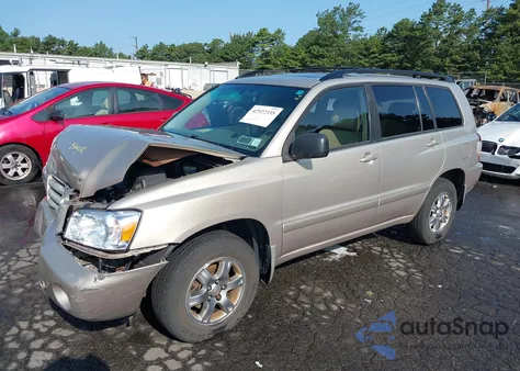 2004 Toyota Highlander V6 из США, поврежденный, VIN JTEEP21A740052943